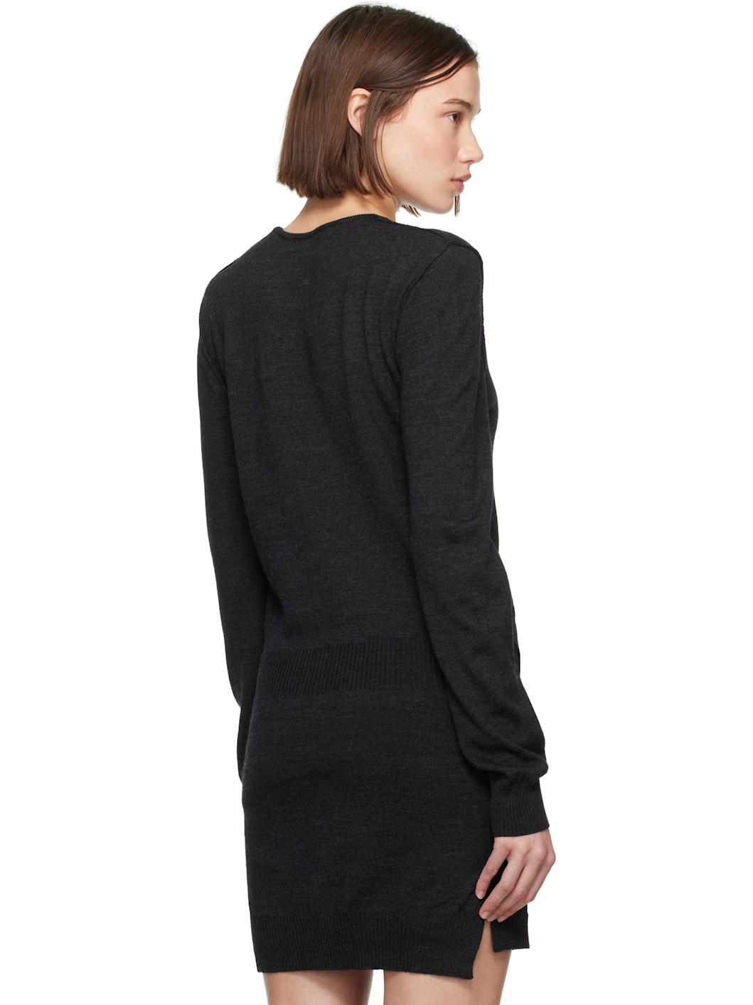 Gray Trompe L'œil Sweater - 3