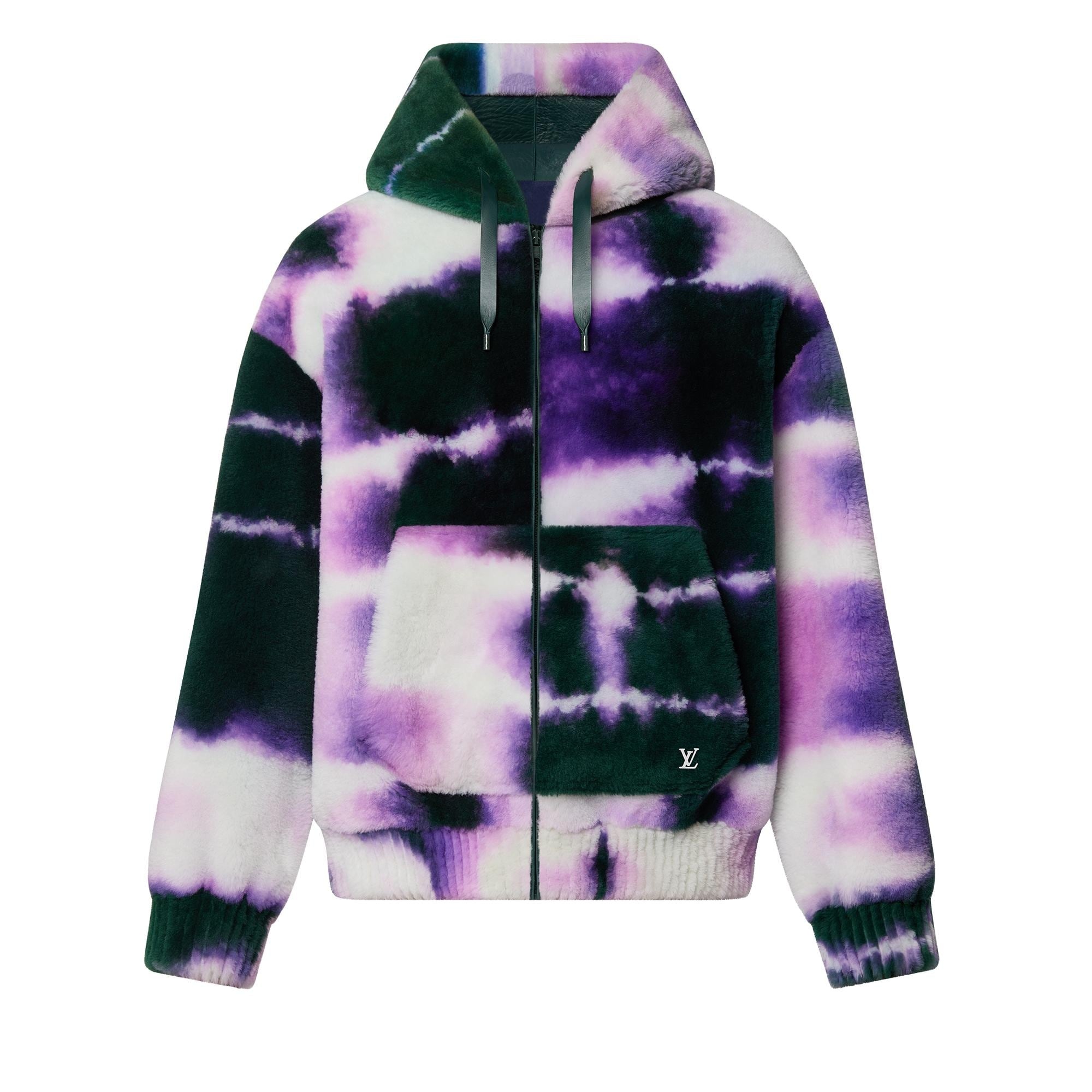 Tie-Dye Shearling Hoody - 1