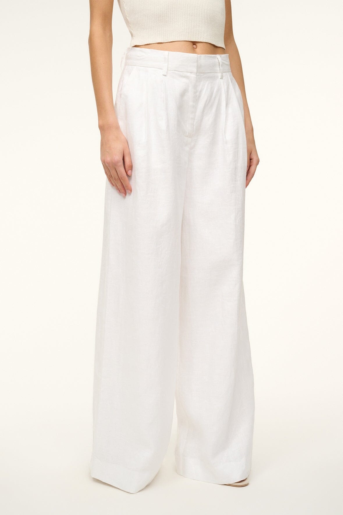 STAUD SASHA PANT WHITE - 3
