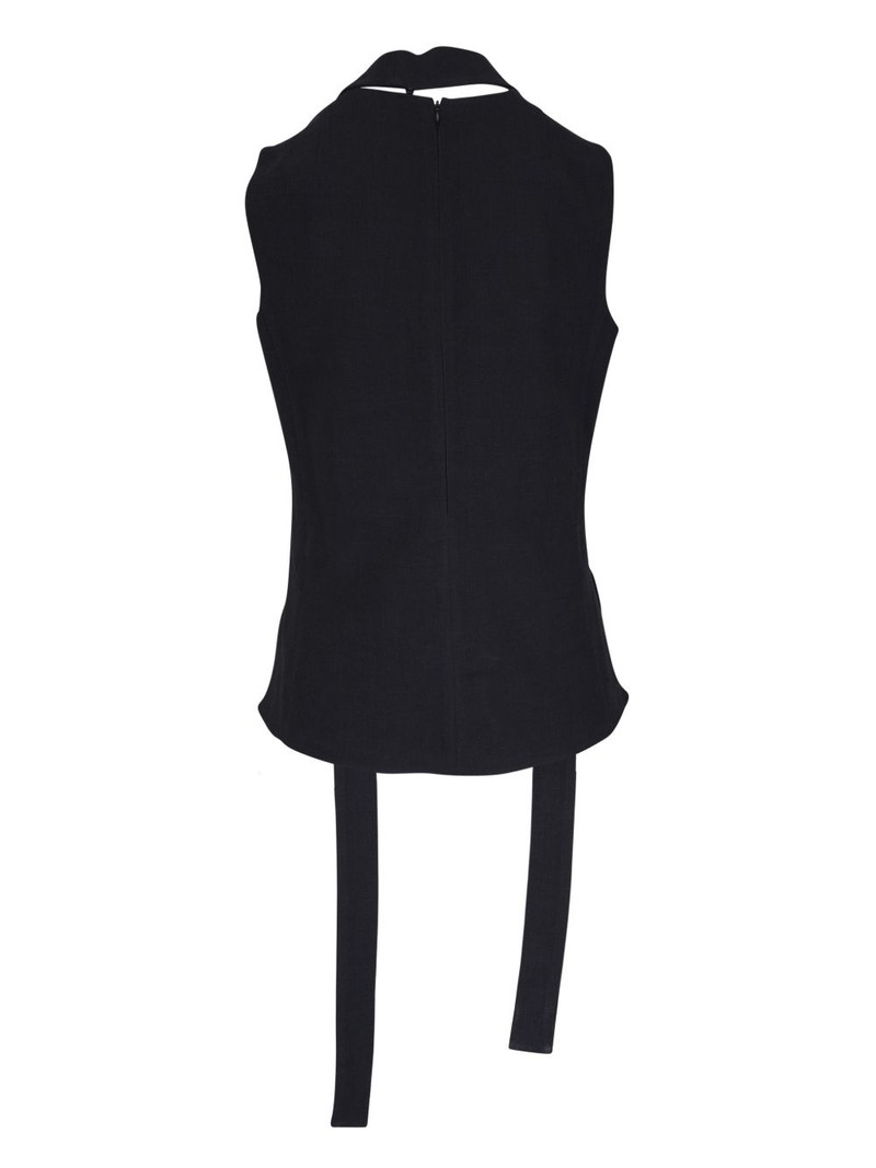 AKRIS linen-blend top outlook