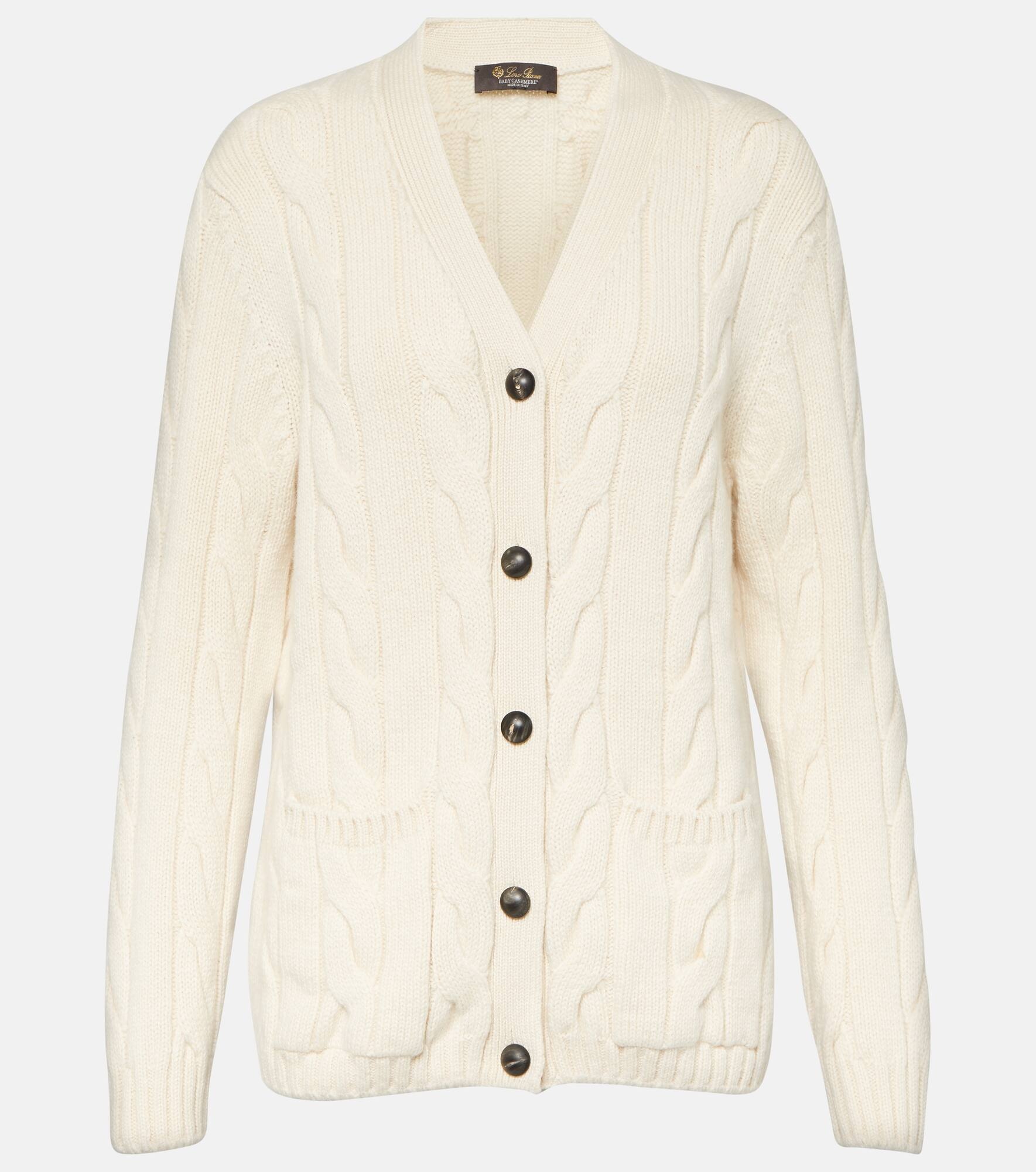Napier cable-knit cashmere cardigan - 1