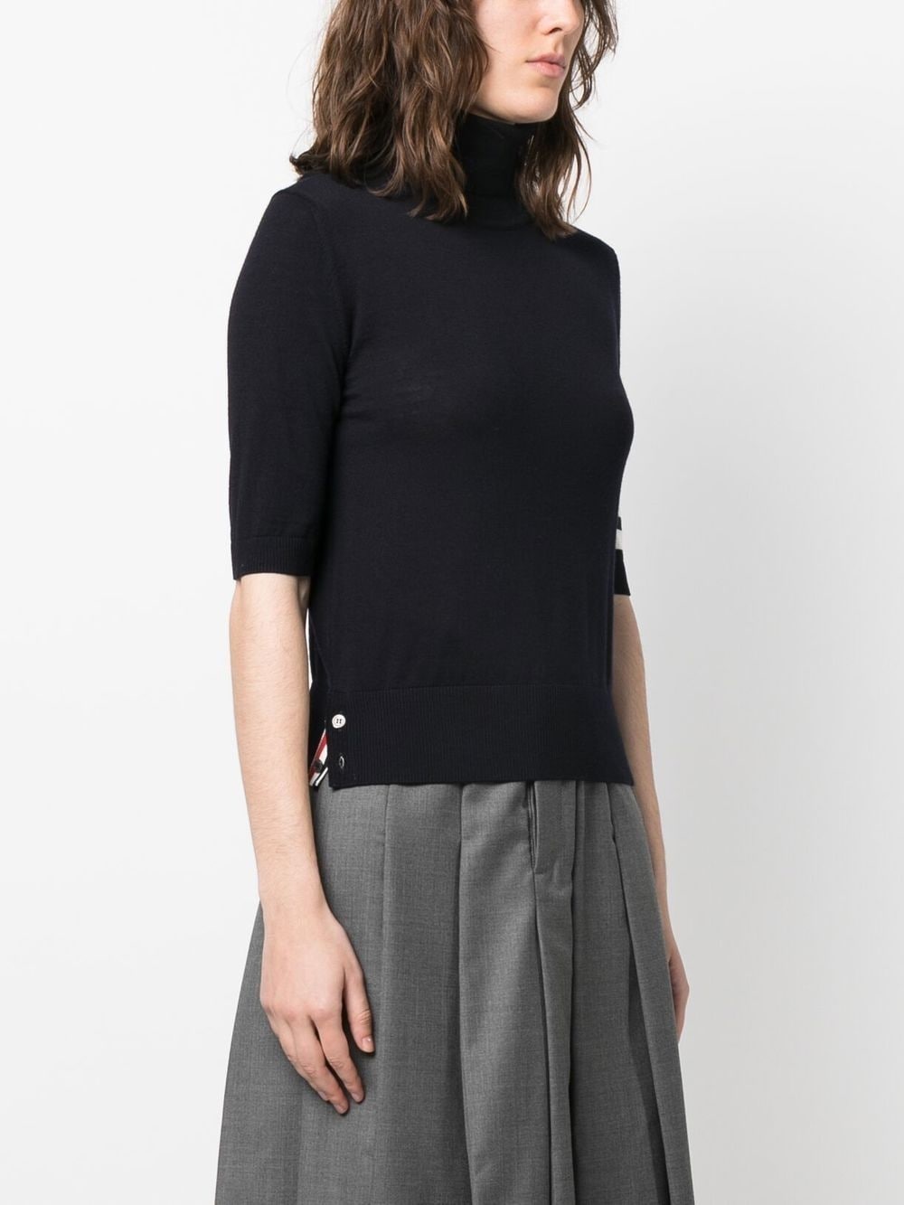 turtleneck fine-knit jumper - 3