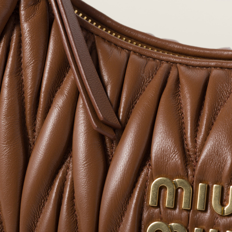 Wander matelassé nappa leather hobo bag 5