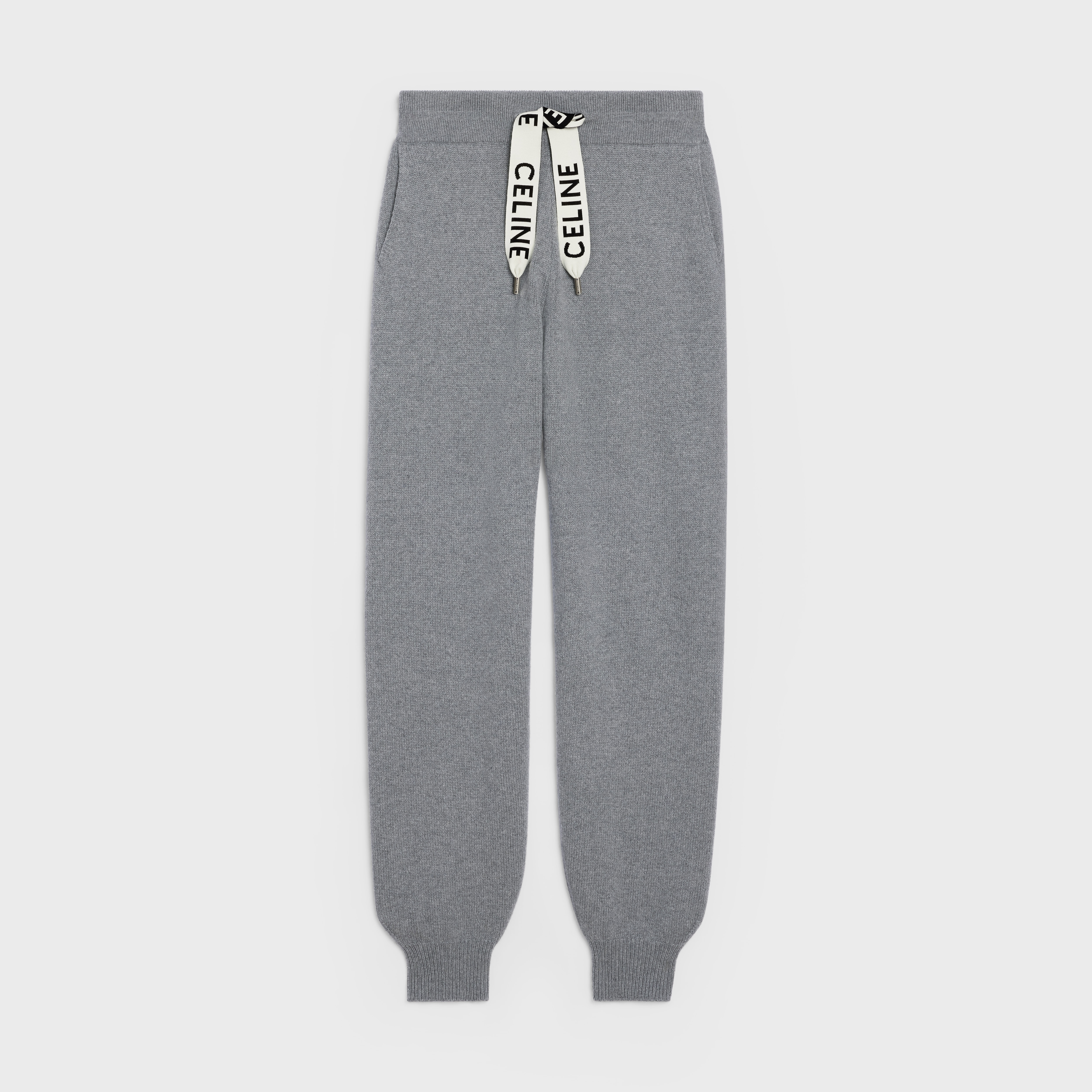 CELINE-EMBROIDERED TRACK PANTS IN COTTON