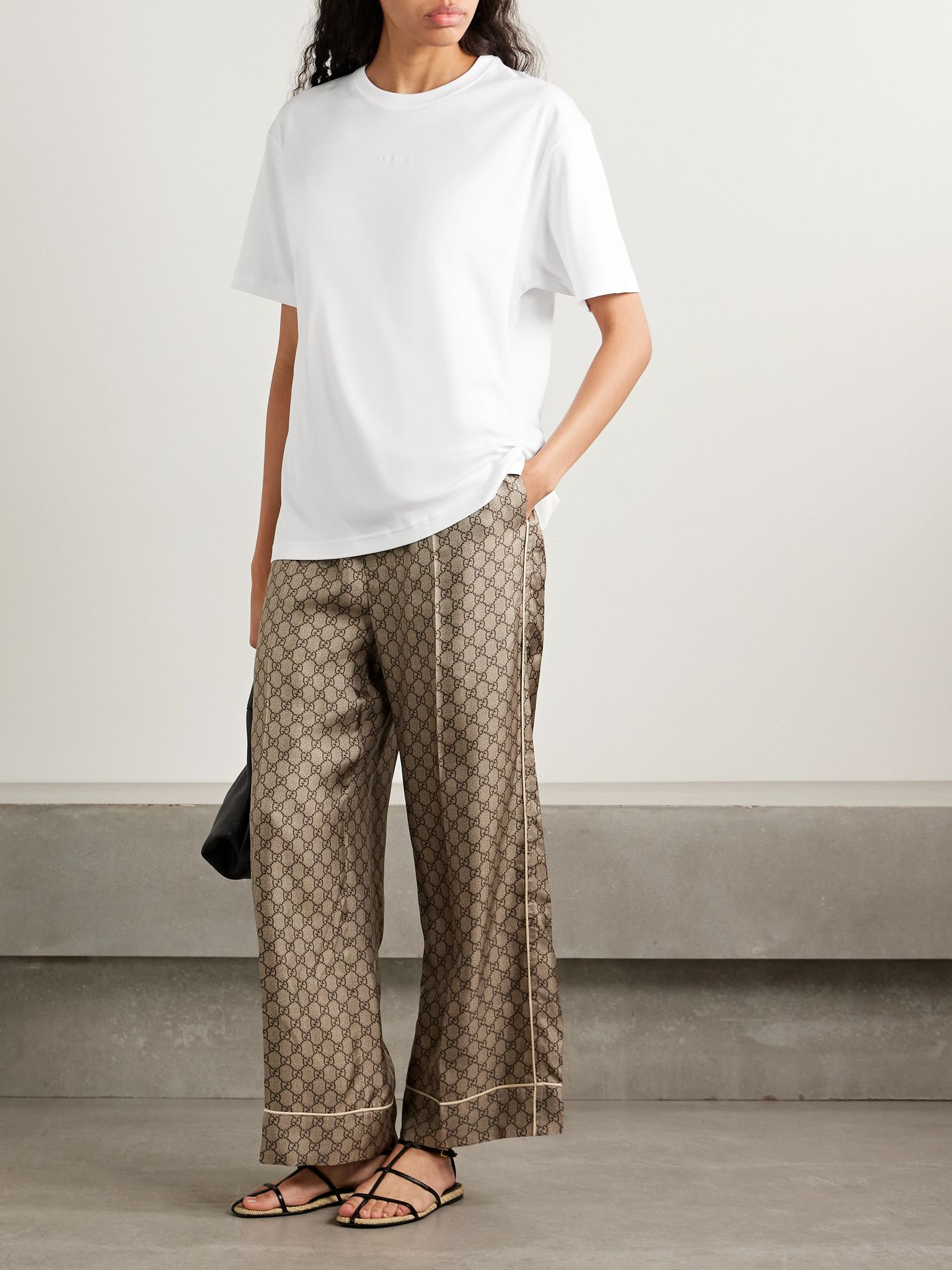Oversized cotton-jersey T-shirt White - 2