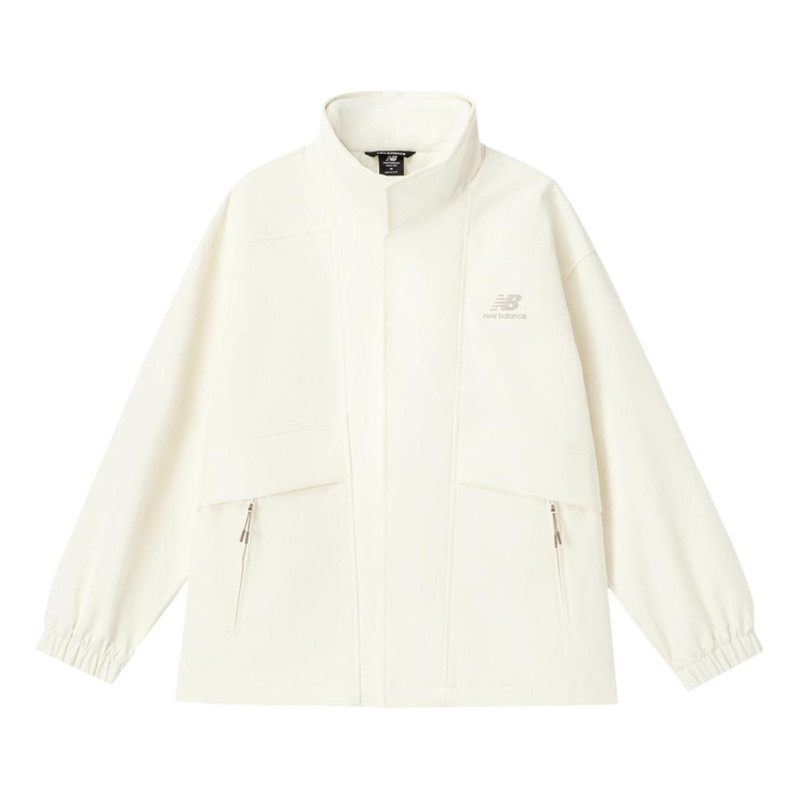 New Balance Logo Print Sport Jacket 'White' AMJ31305-CLC - 1