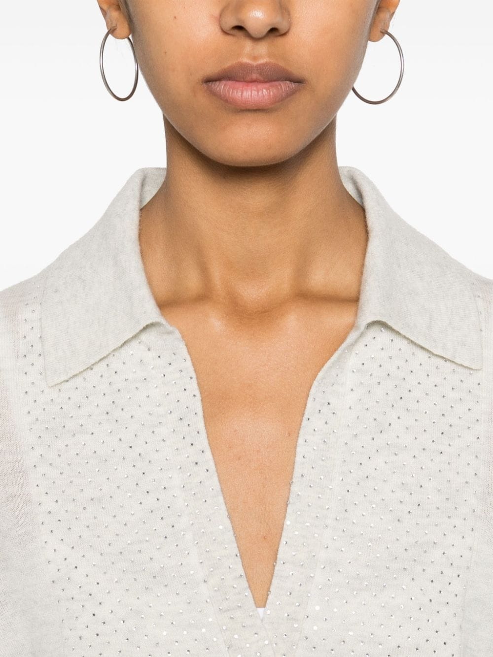 Sally rhinestone-embellished cashmere jumper - 5