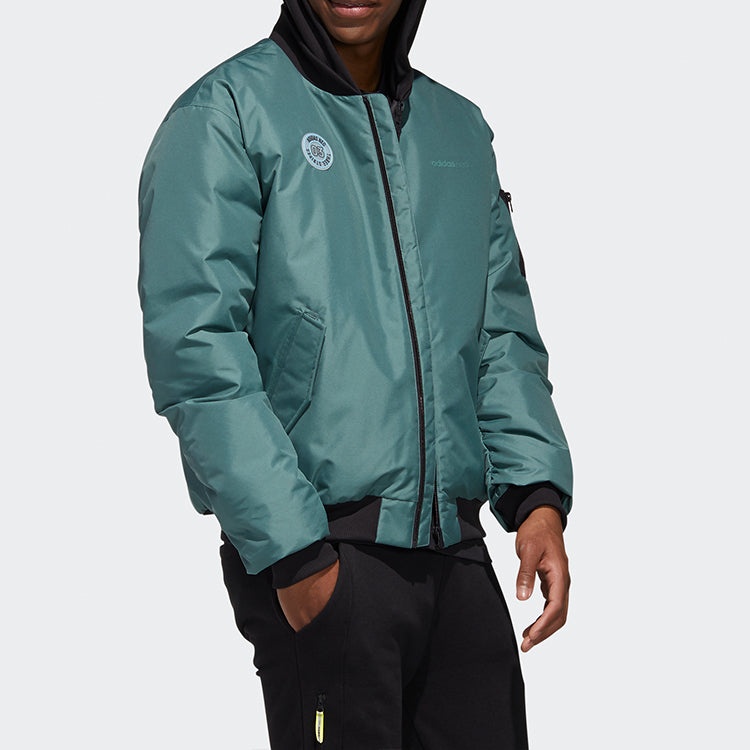 adidas neo M Strt Gr Bmr Stay Warm Sports hooded down Jacket Green GL8517 - 4