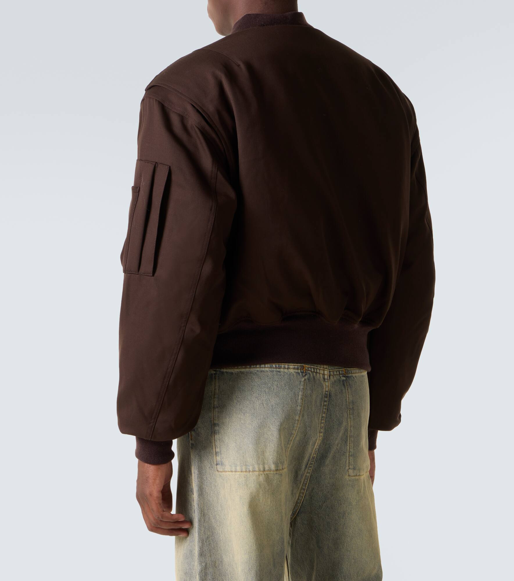 Oversized wool bomber jacket - 4