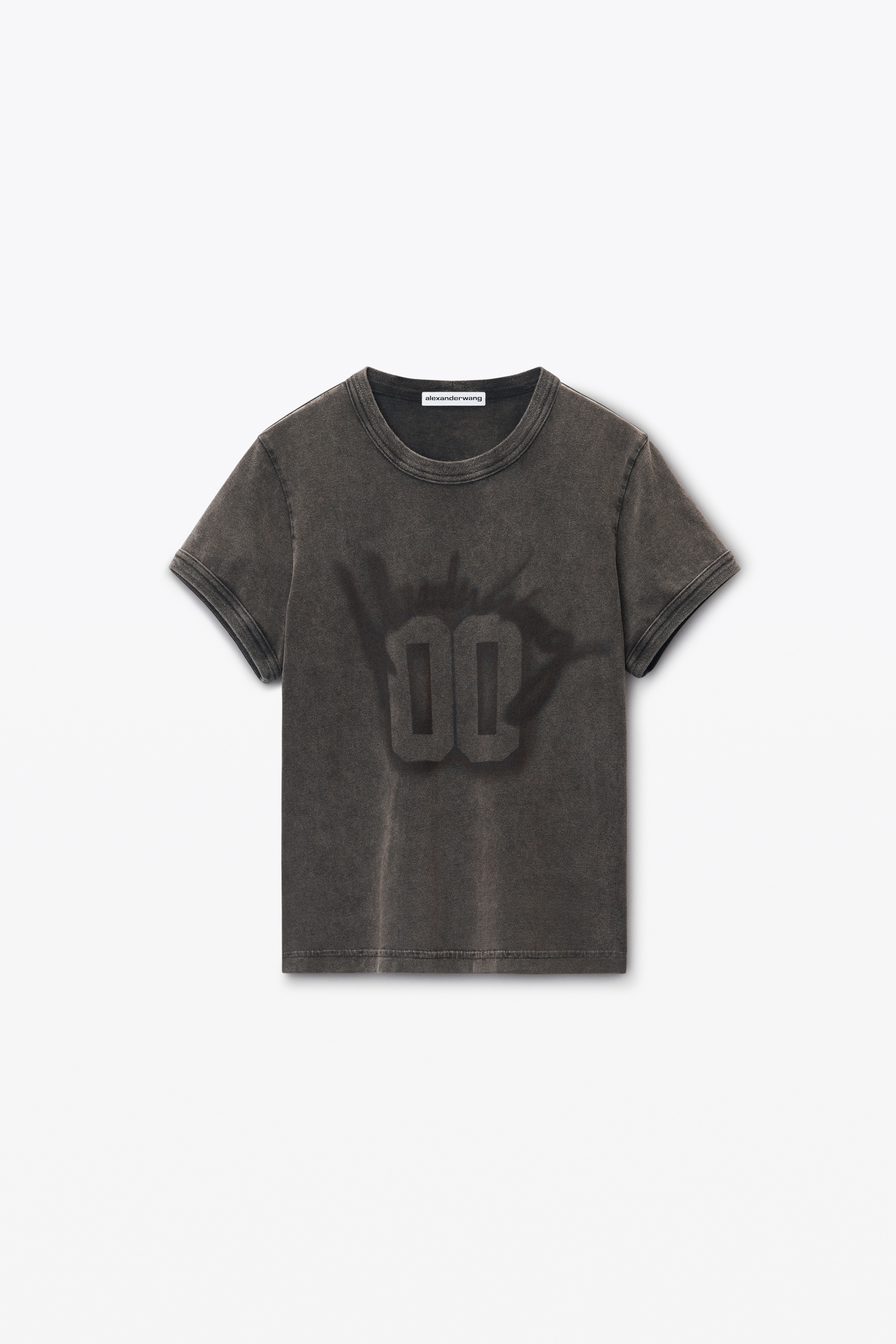 Tシャツ・カットソー Alexander Wang T-Shirt With 00 Graphic Alexander Wang 00 graphic ringer tee in cotton | REVERSIBLE