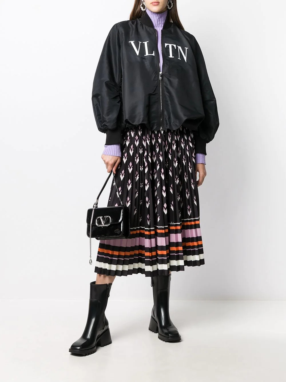 VLTN-print bomber jacket - 2