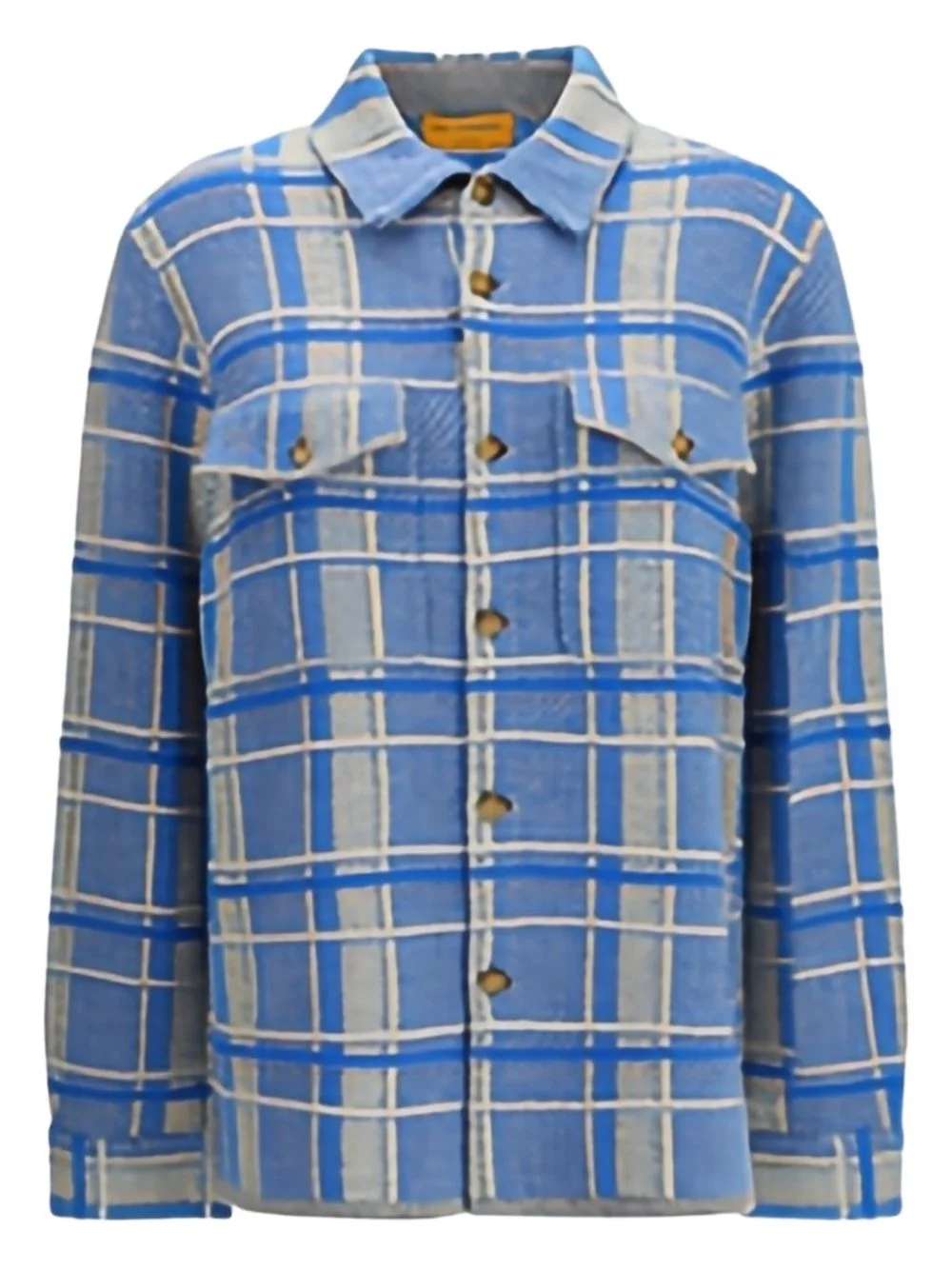 plaid patch-pocket shirt - 1