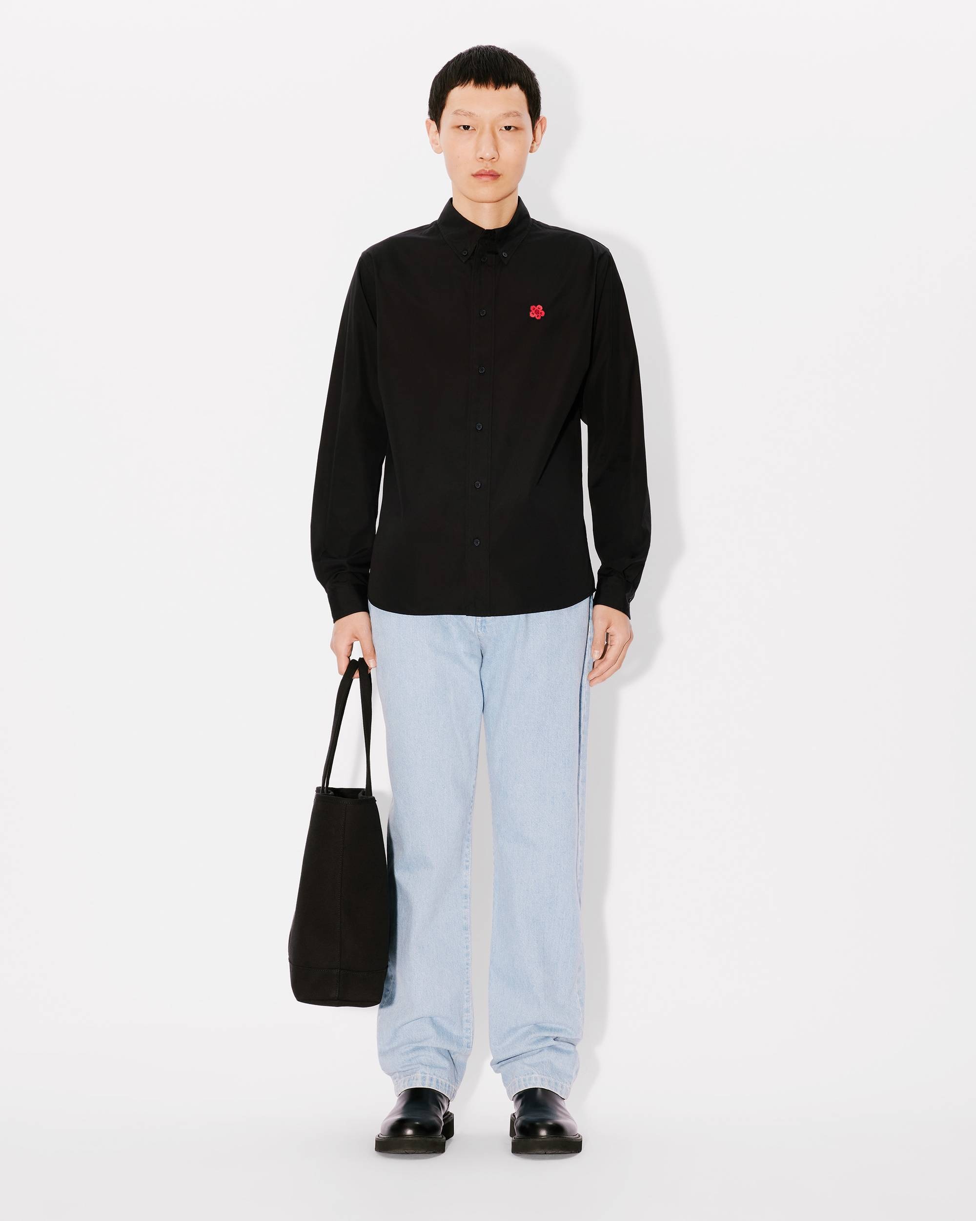 'Boke Flower' embroidered casual shirt - 5