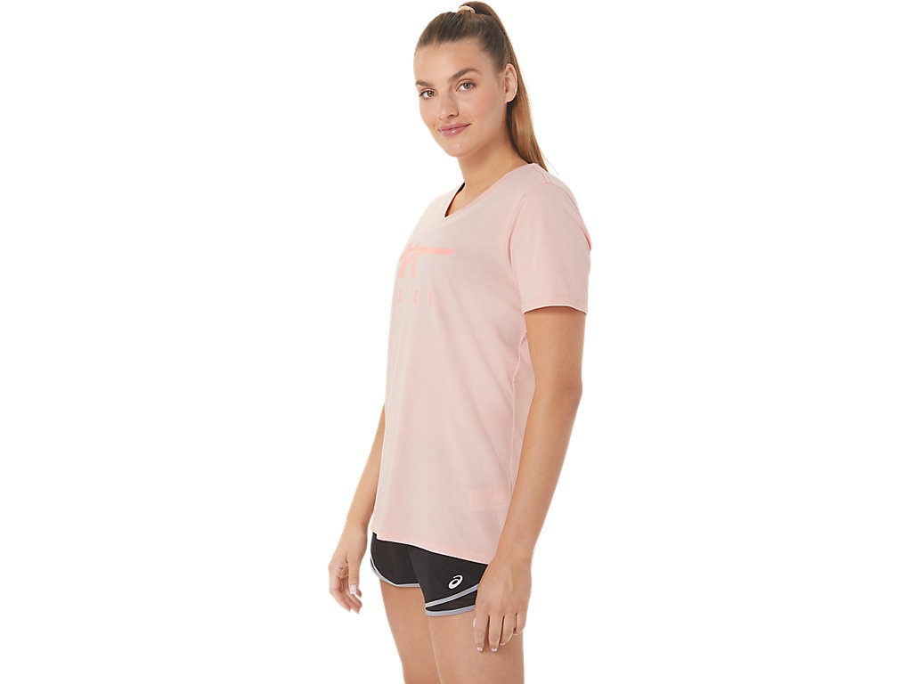 WOMEN'S ASICS STRIPES V-NECK - 3