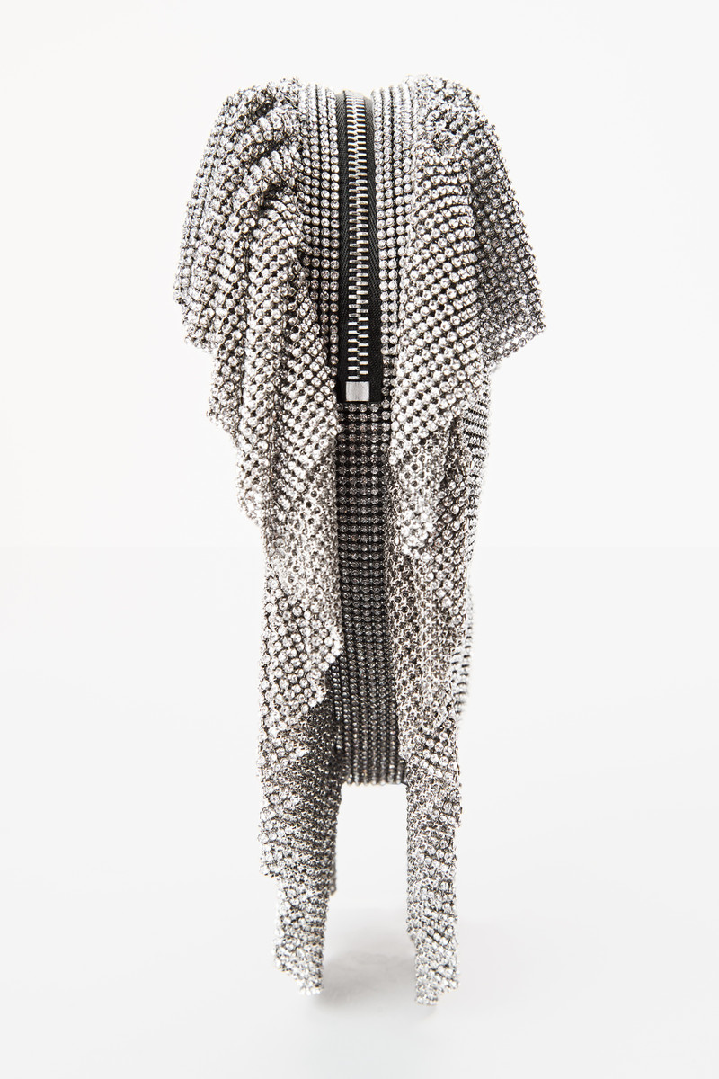 HEART PILLOW CLUTCH IN CRYSTAL MESH 4