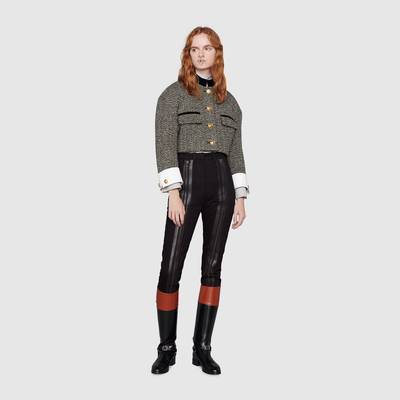 GUCCI Zip pant with and leather pockets outlook