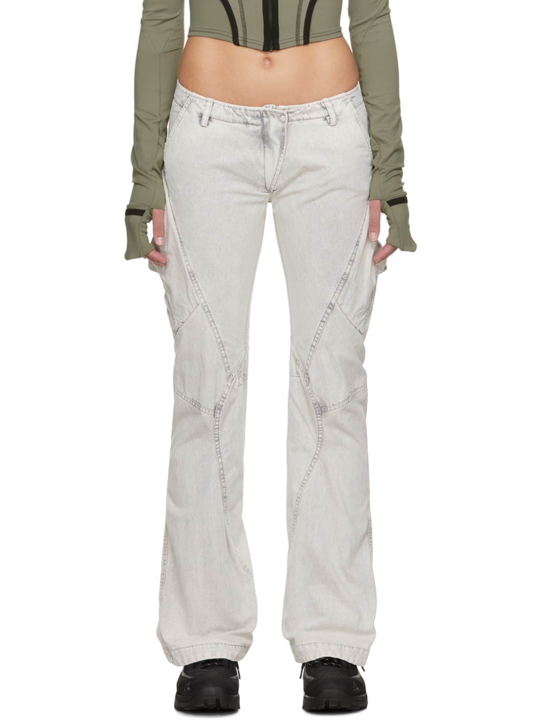 Gray Pocket Trousers - 1