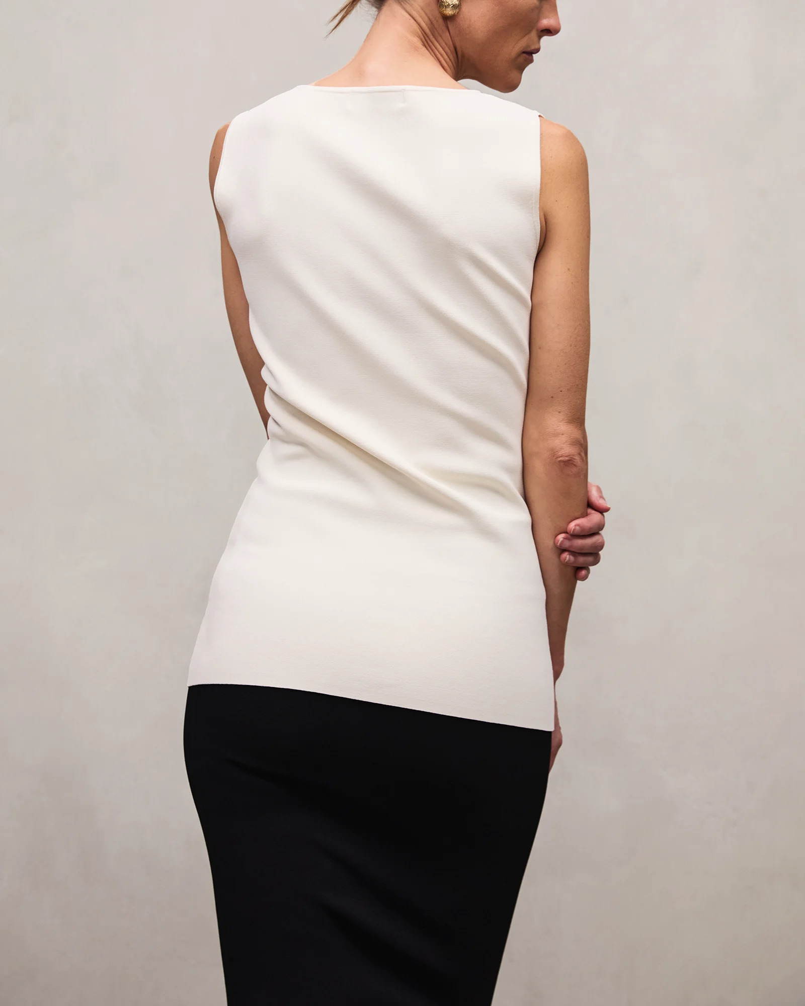BOAT NECK TOP OFF WHITE - 4