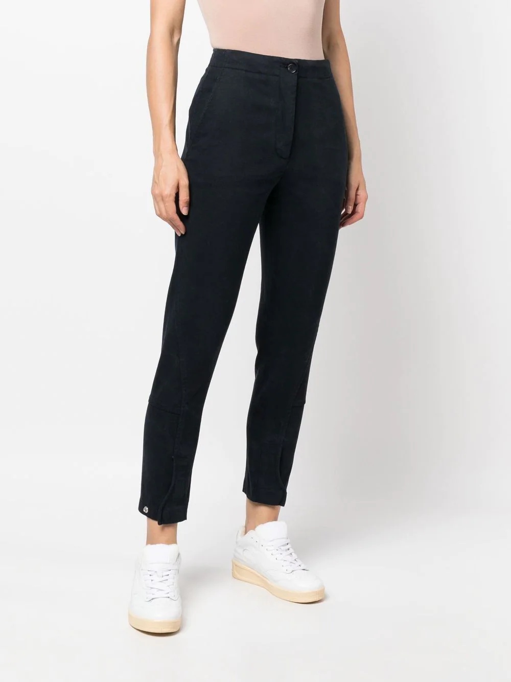 high-waisted slim-fit trousers - 5