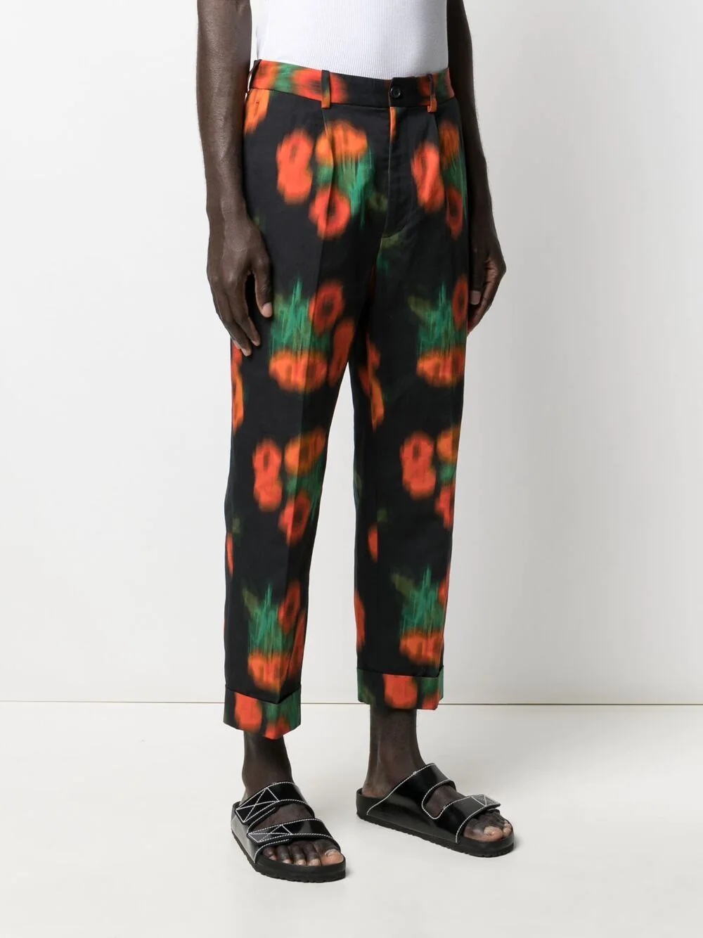 abstract-pattern tailored trousers - 3