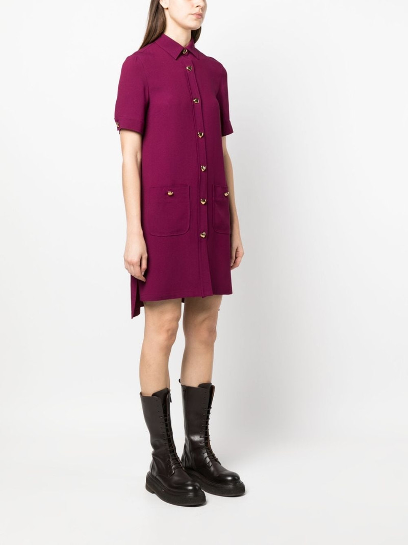 heart-button short-sleeve dress 3
