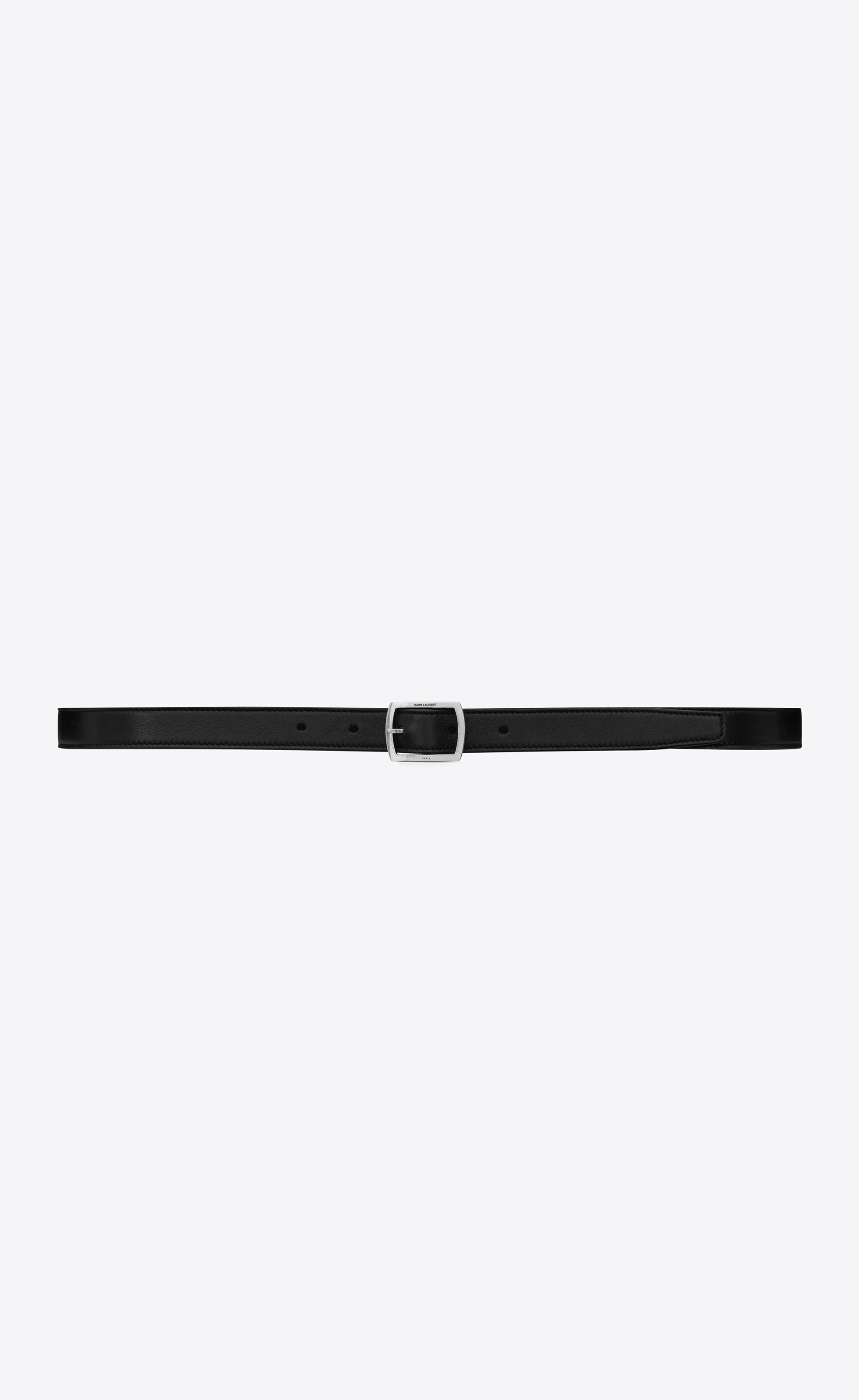 pavé buckle belt in smooth leather - 1