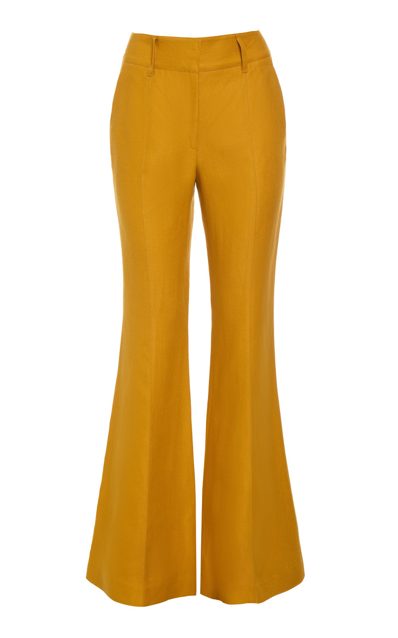 Rhein Flare Pant in Golden Birch Linen Twill 1