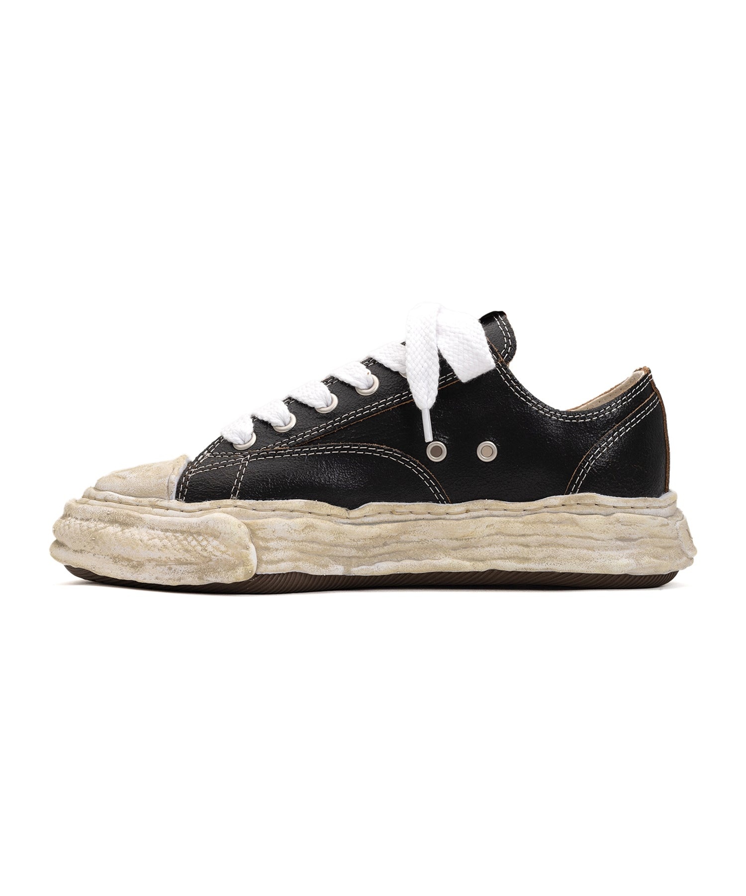 MAISON MIHARA YASUHIRO Peterson 23 Low/Original Sole Cracking Leather Low-Top Sneakers - 2