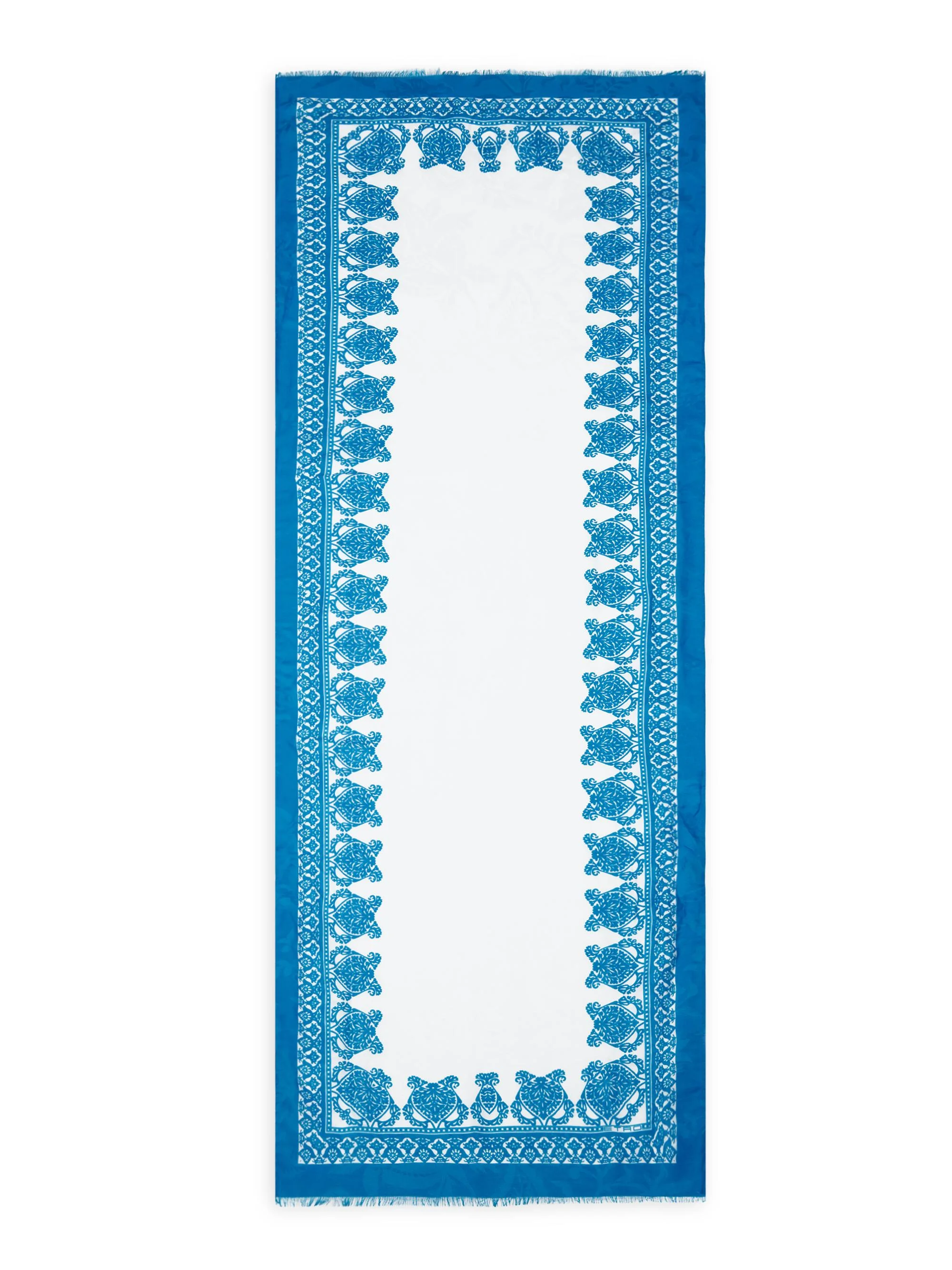 Women's Tosca Printed Cotton-Modal Scarf - Blue - 1