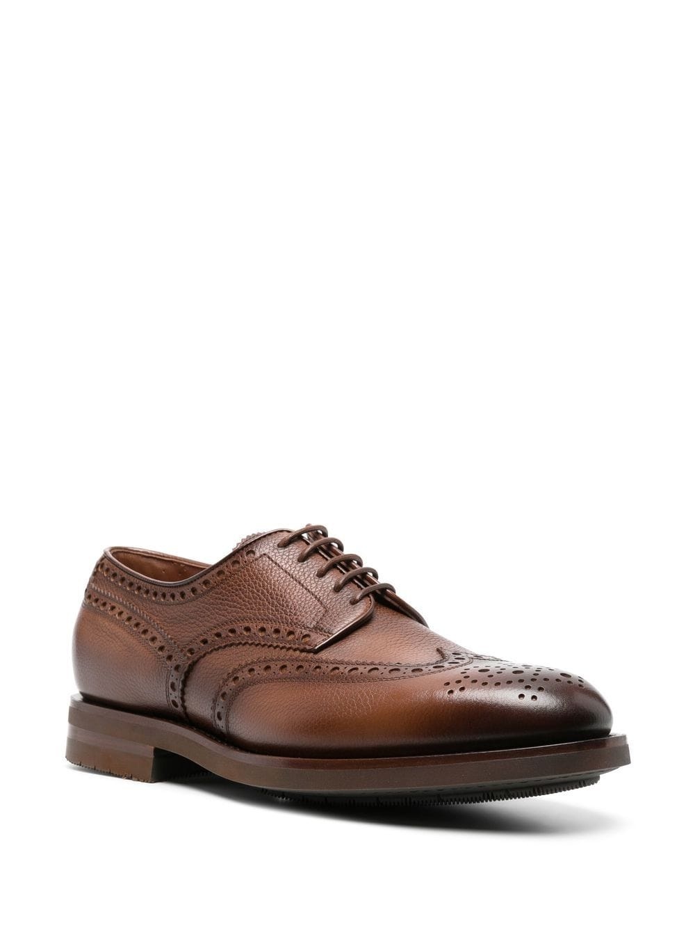 leather Derby brogue shoes - 2