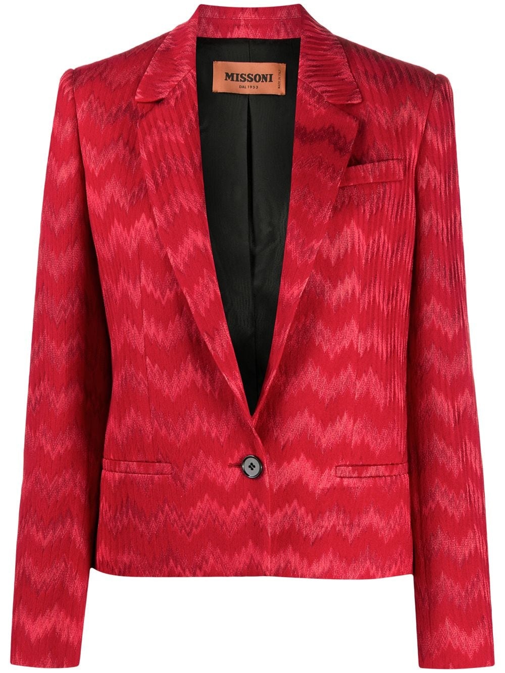 zigzag print blazer - 1