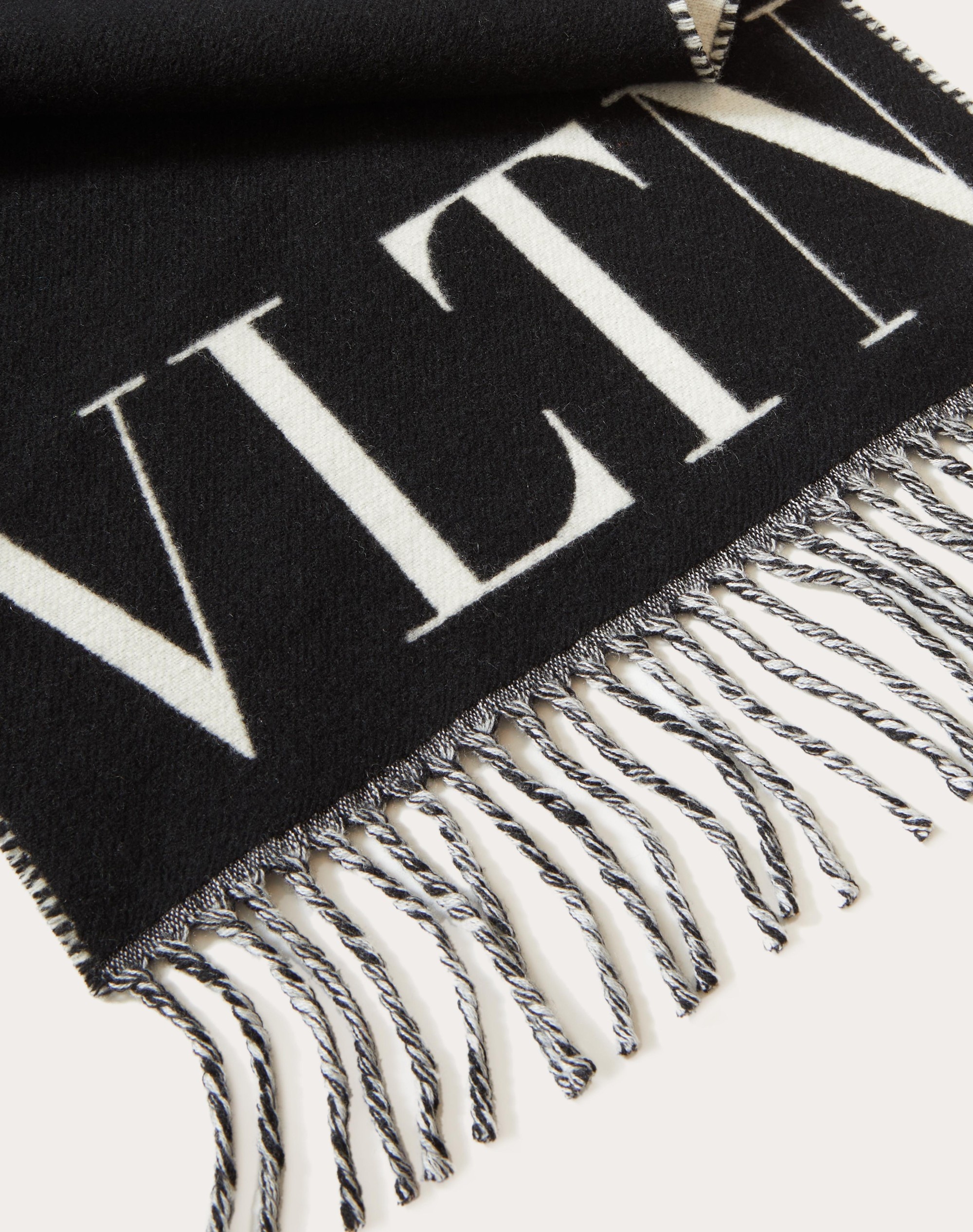 VLTN WOOL AND CASHMERE SCARF - 2