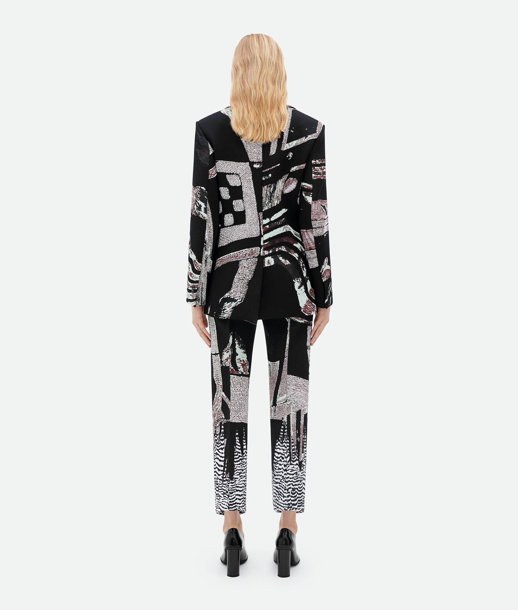 Relaxed Fit Graphic Viscose Jacquard Jacket - 3