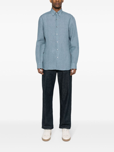 Brioni chambray linen shirt outlook