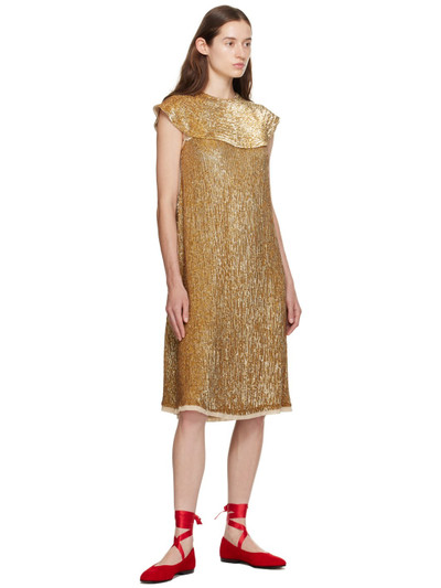 BODE Gold Bellvue Midi Dress outlook