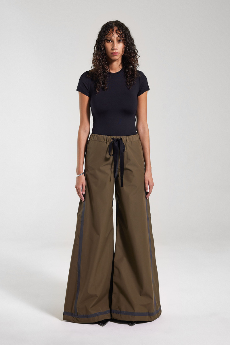 Karla Trousers Tape Matte Green Green 3