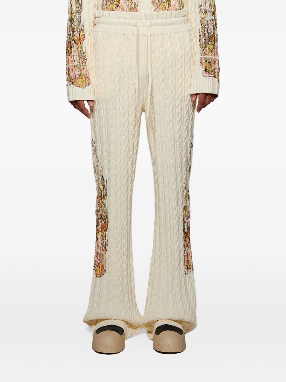 Flame Glass cable-knit trousers - 3