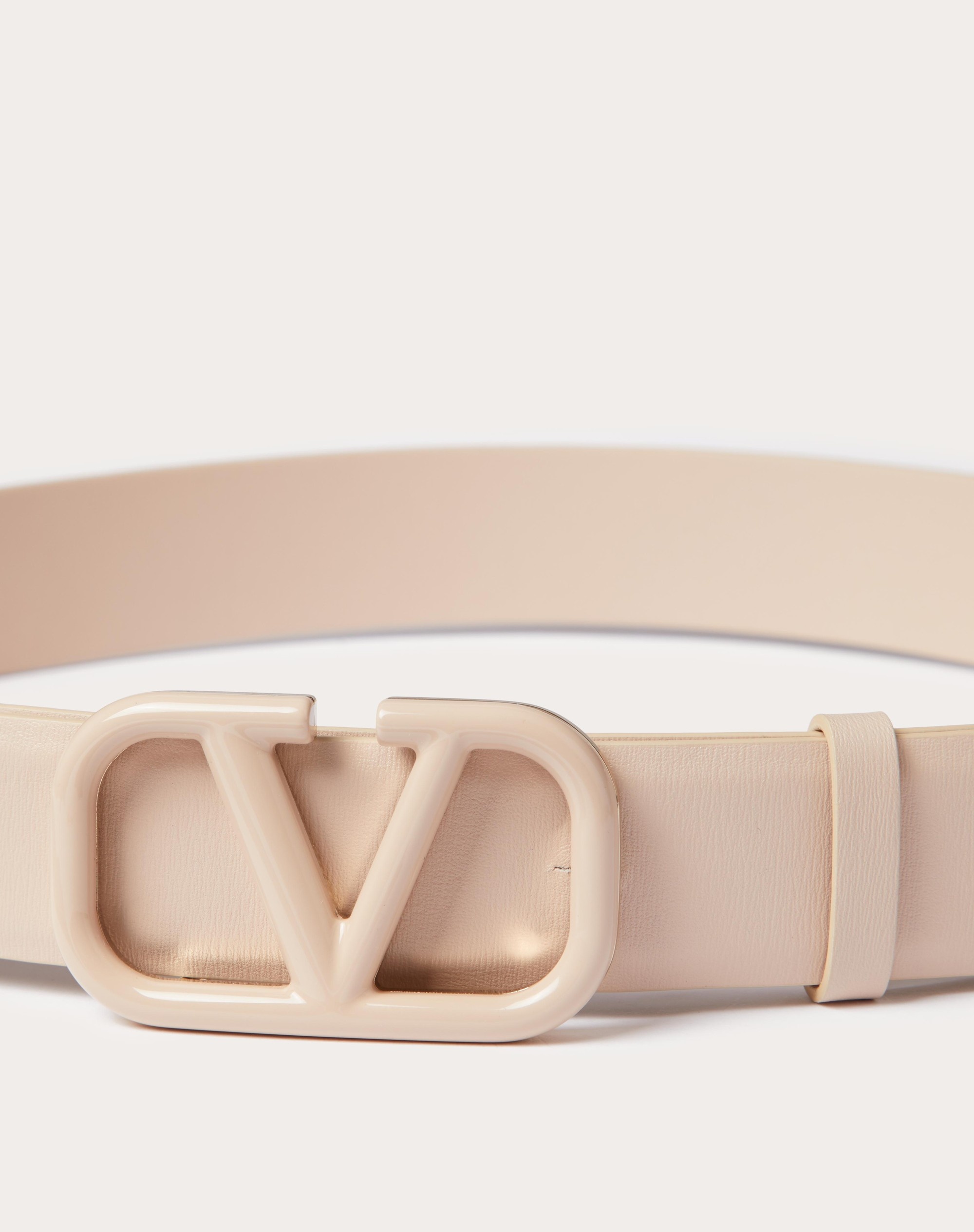 VLOGO SIGNATURE BELT IN SHINY CALFSKIN 30MM - 2