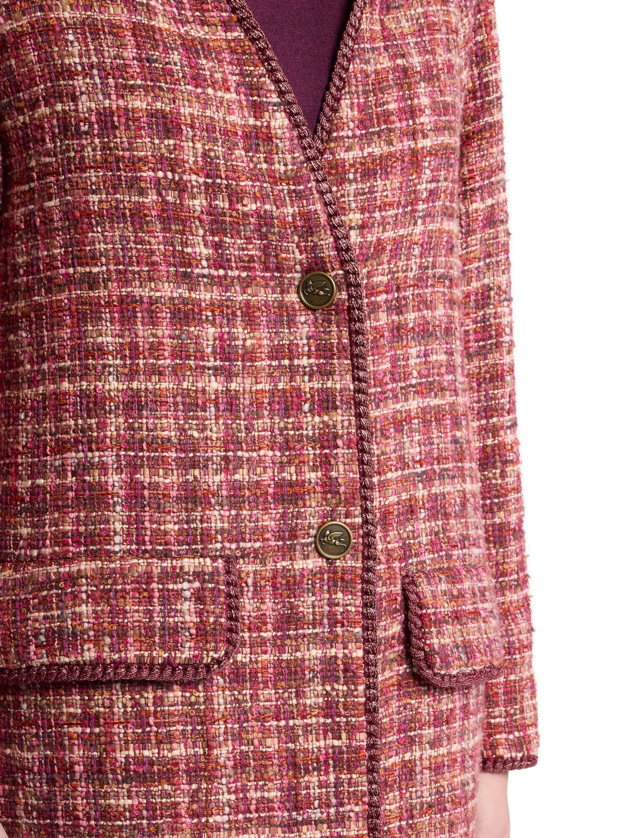 Etro Tweed Single-breasted Coat - 3