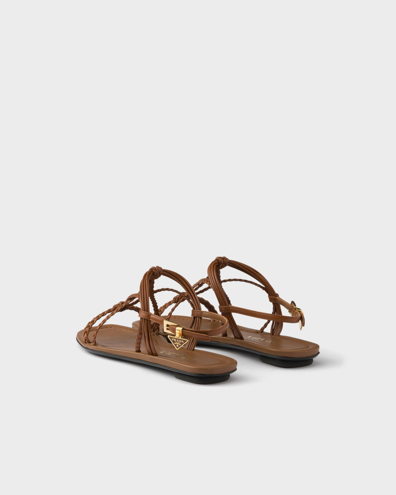 Flat leather sandals 4