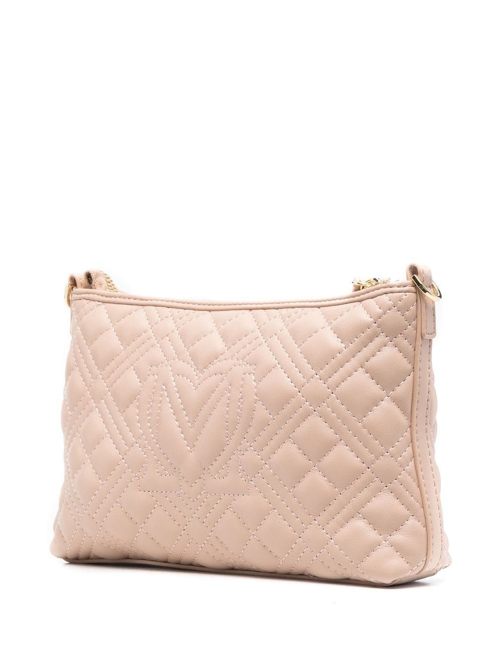 quilted faux-leather clutch - 3