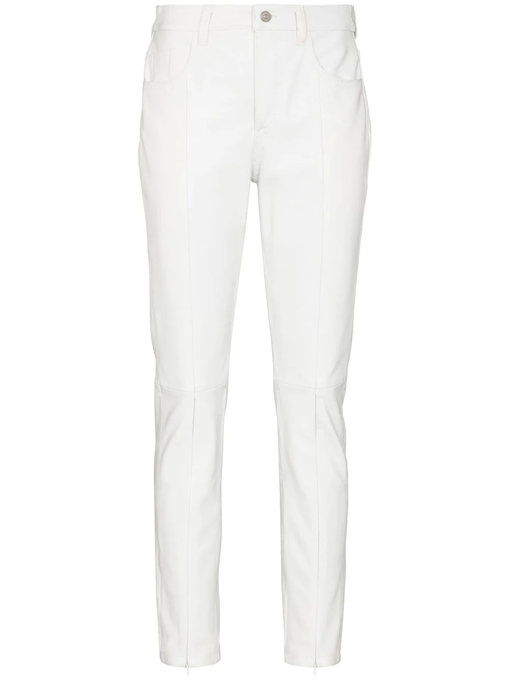 high-rise slim-fit trousers - 1