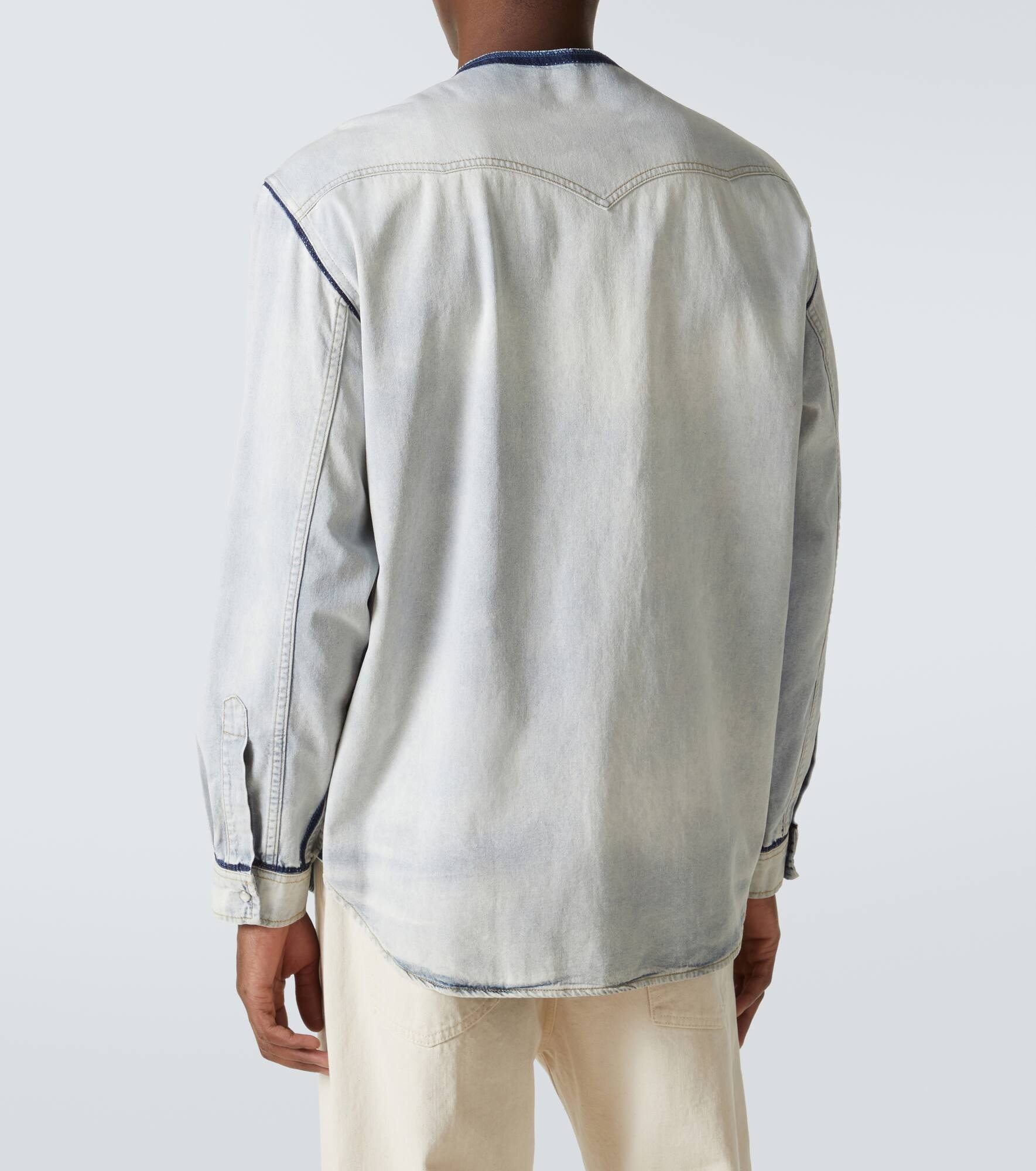 Embellished denim overshirt - 4