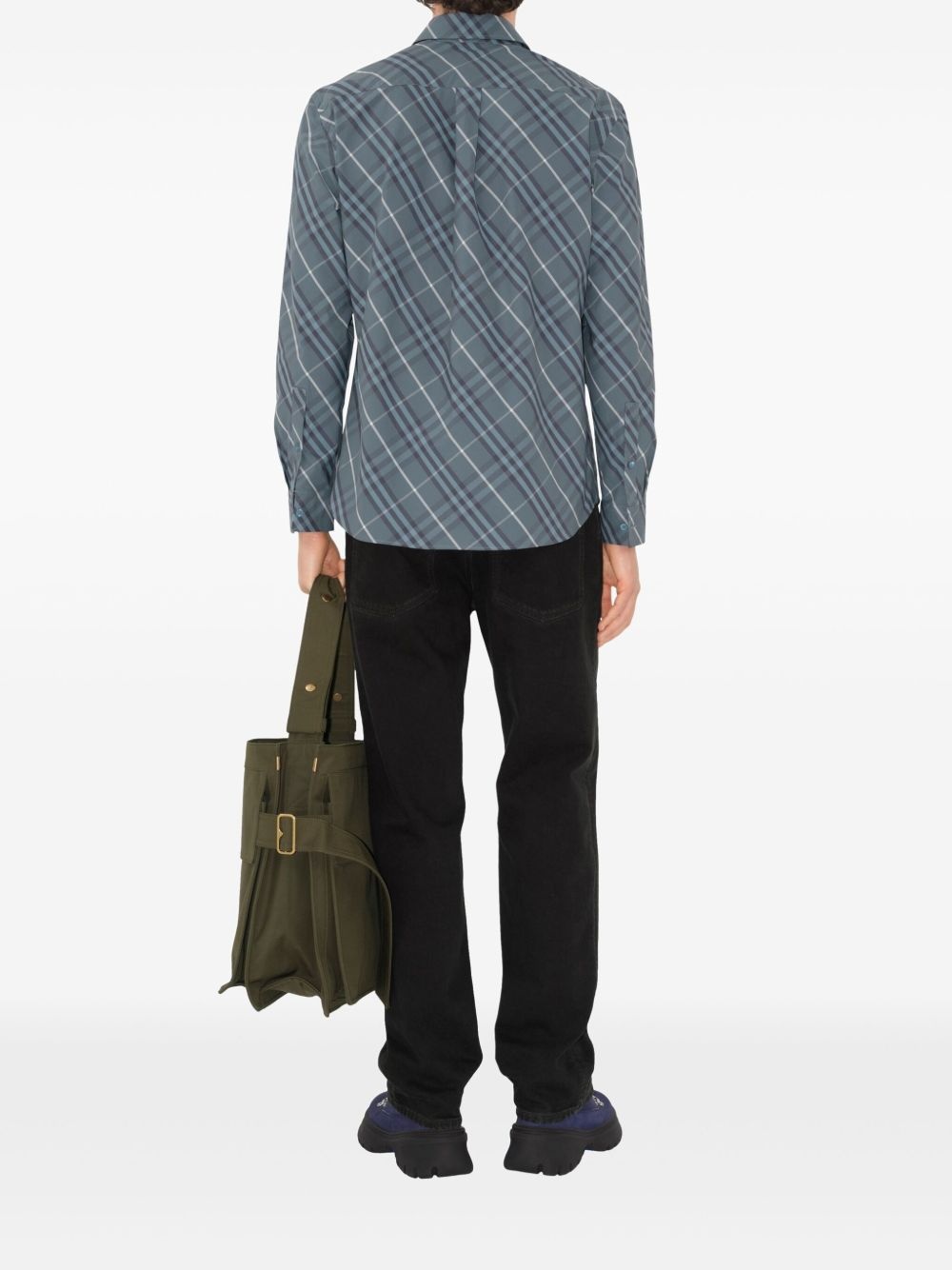 checkered cotton shirt - 4