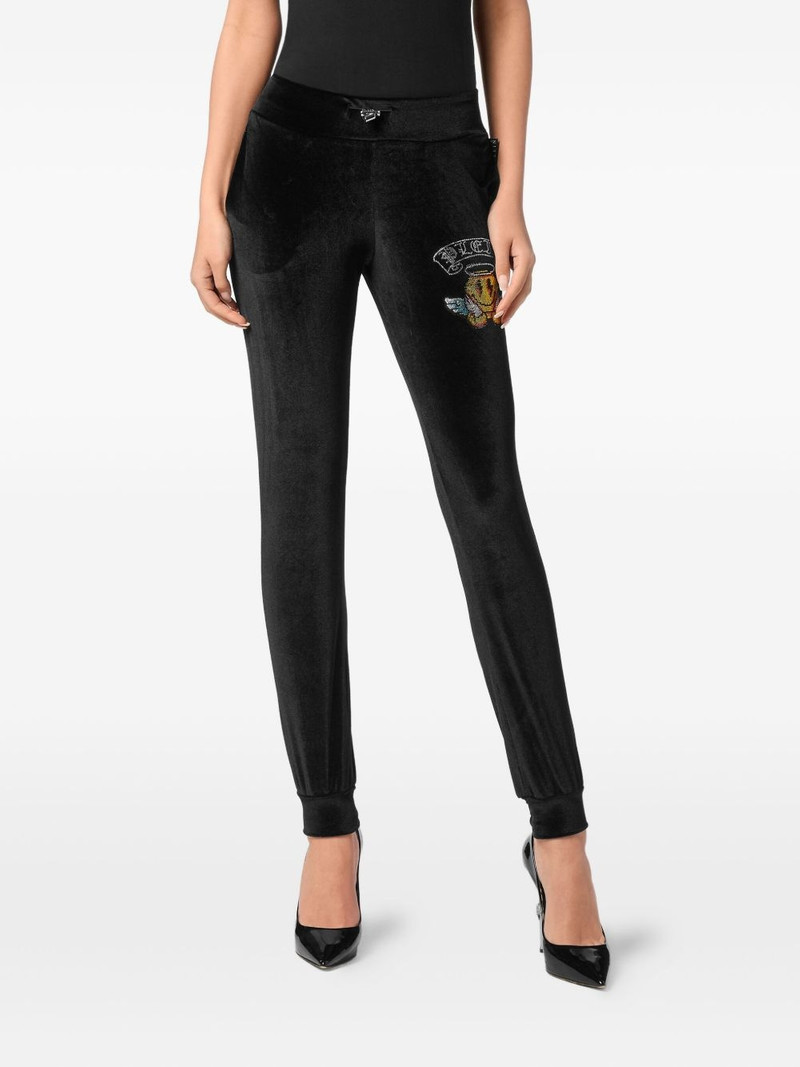 PHILIPP PLEIN velvet track pants outlook