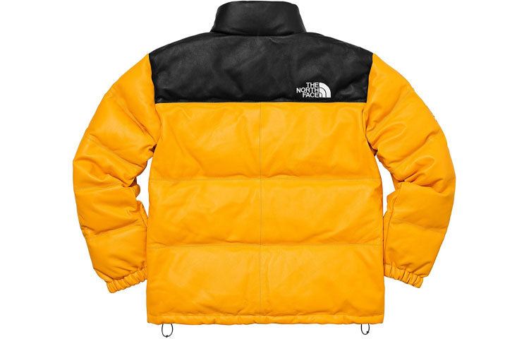 Supreme FW17 x The North Face Leather Nuptse Jacket 'Yellow' SUP-FW17-618 - 3