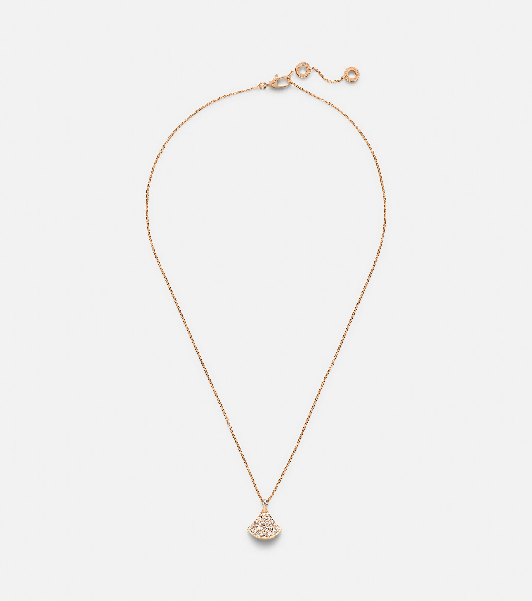 Diva's Dream 18kt rose gold necklace with diamonds - 1