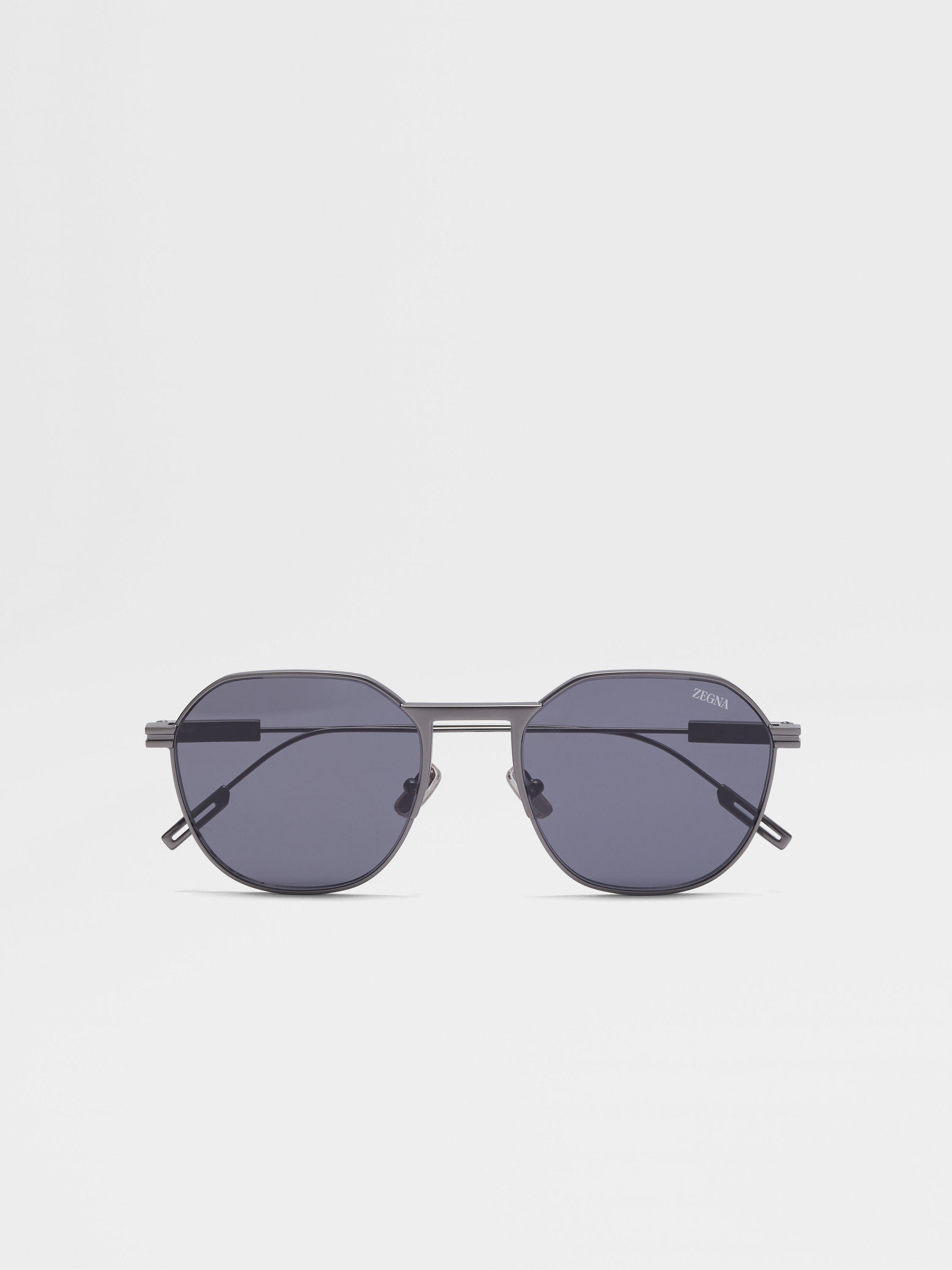 GUNMETAL METAL SUNGLASSES - 1