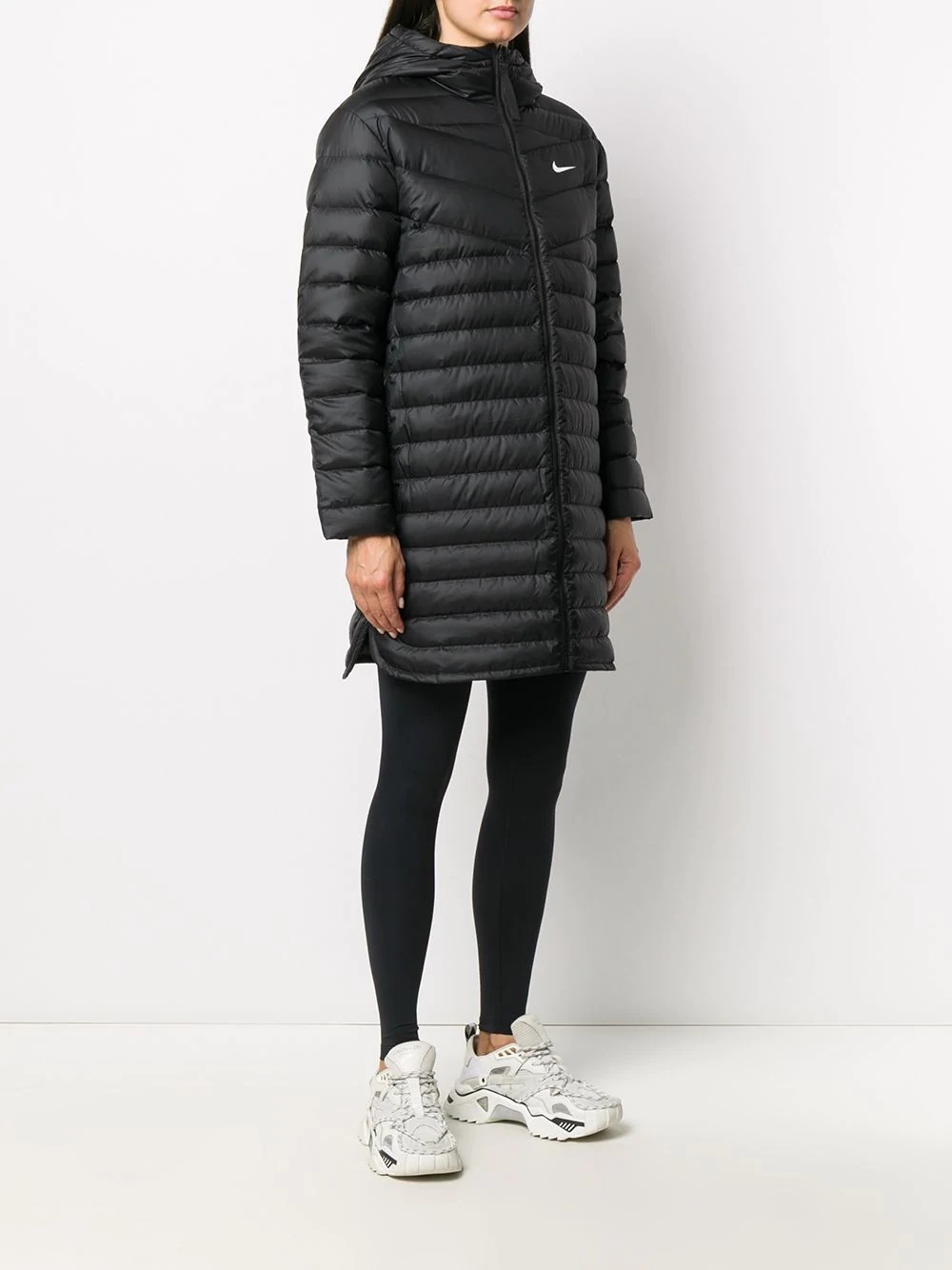 Swoosh logo padded coat - 3