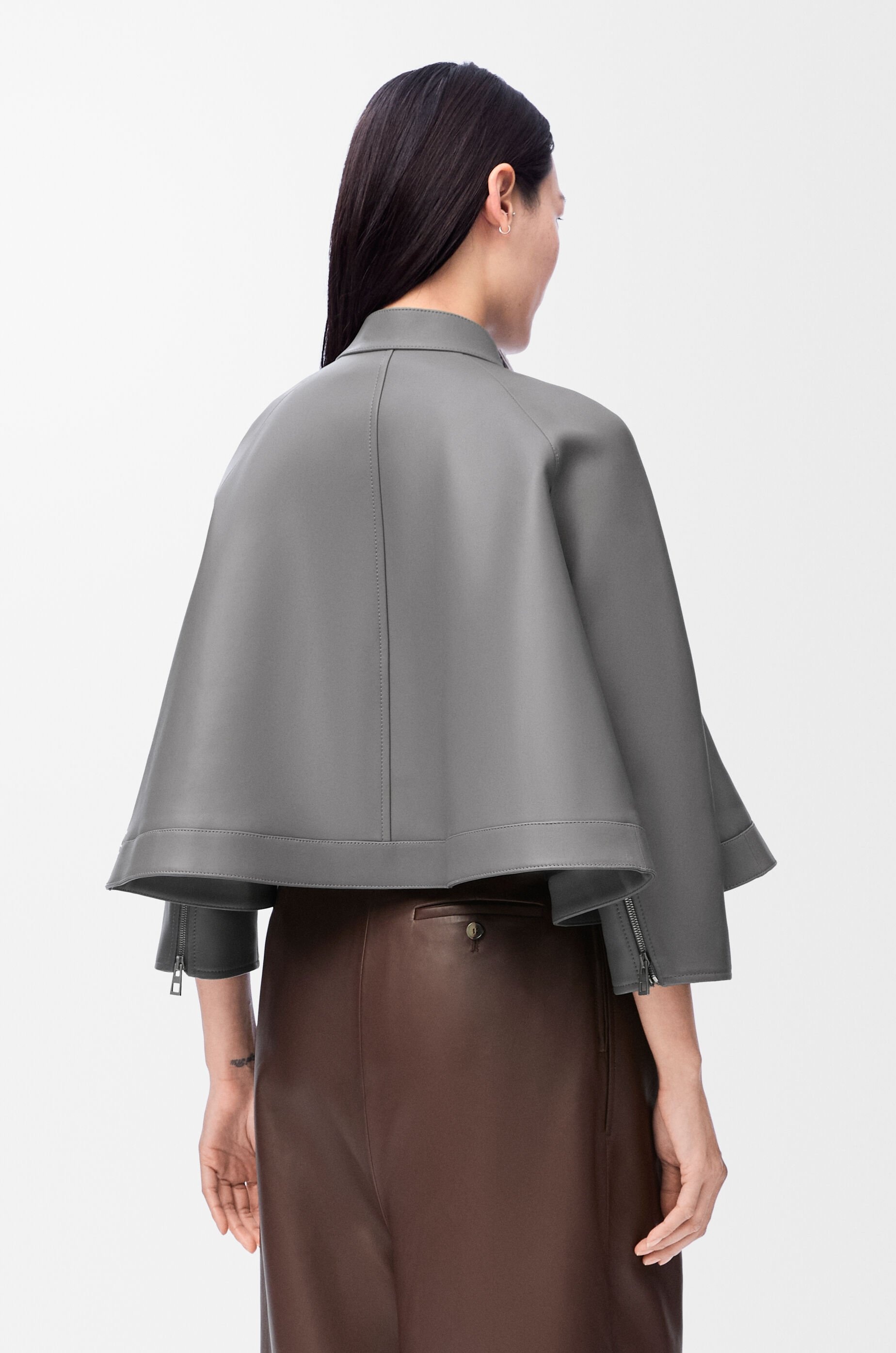 Trapeze jacket in nappa lambskin - 4